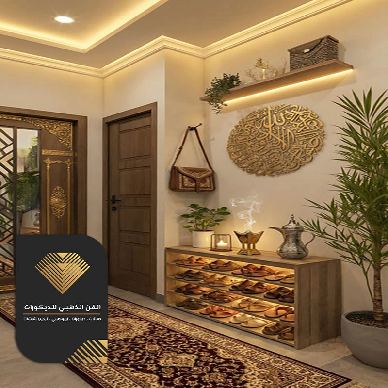 ديكور مدخل عمارة حي الندى بجدة