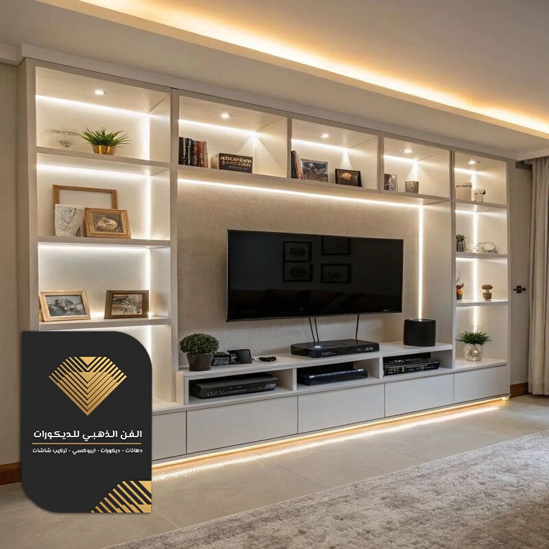 ديكور تلفزيون رفوف جده حي النجمة