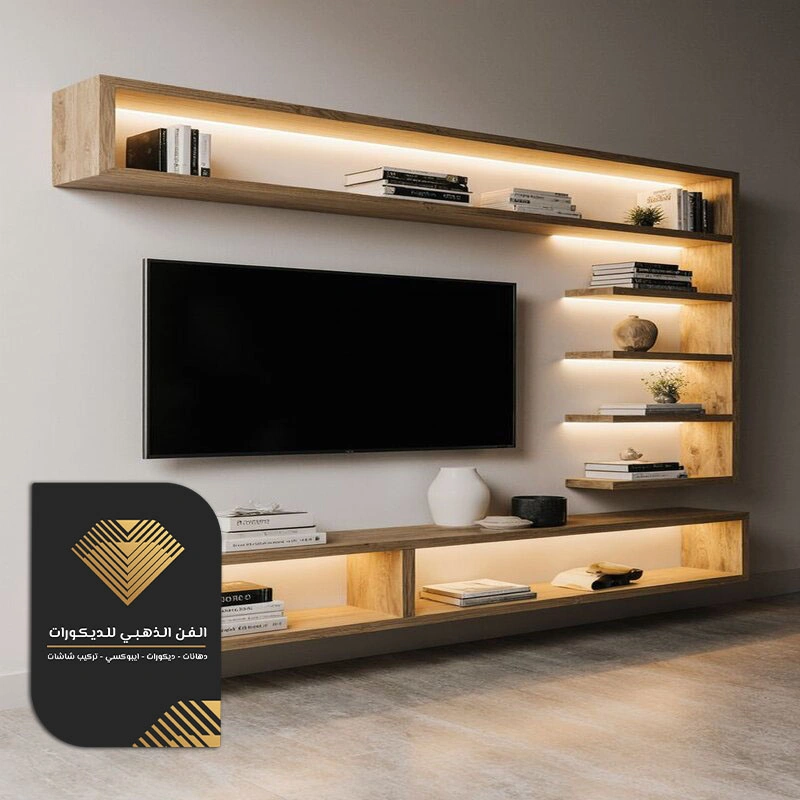 ديكور تلفزيون رفوف جده حي النجمة